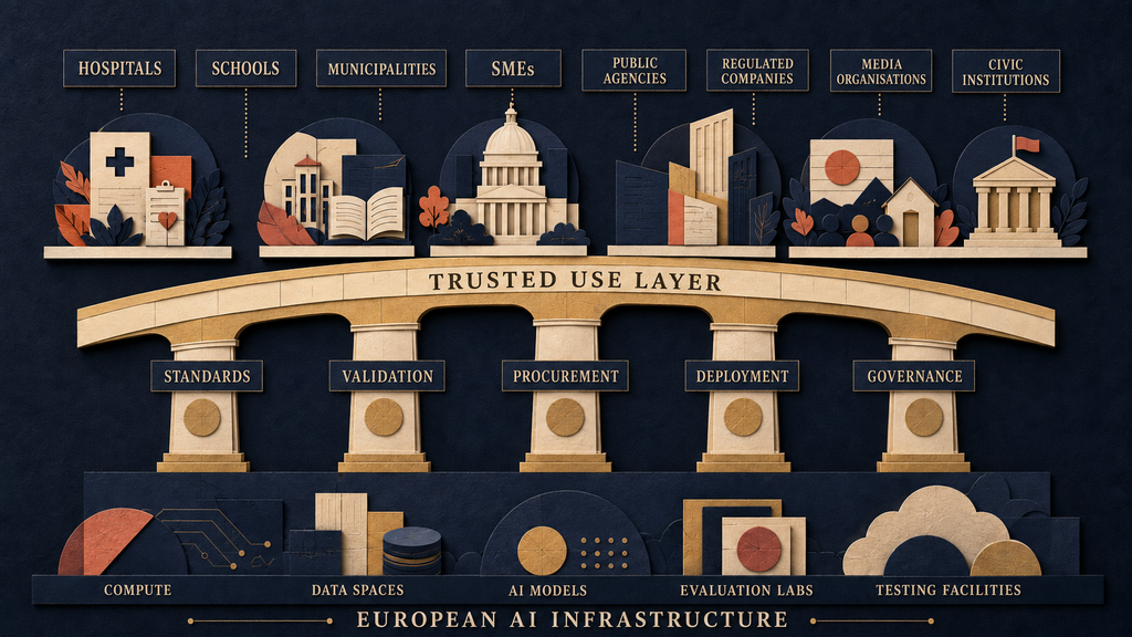 The Missing Layer: trusted use layer bridging Europe's AI capability to public and institutional adoption